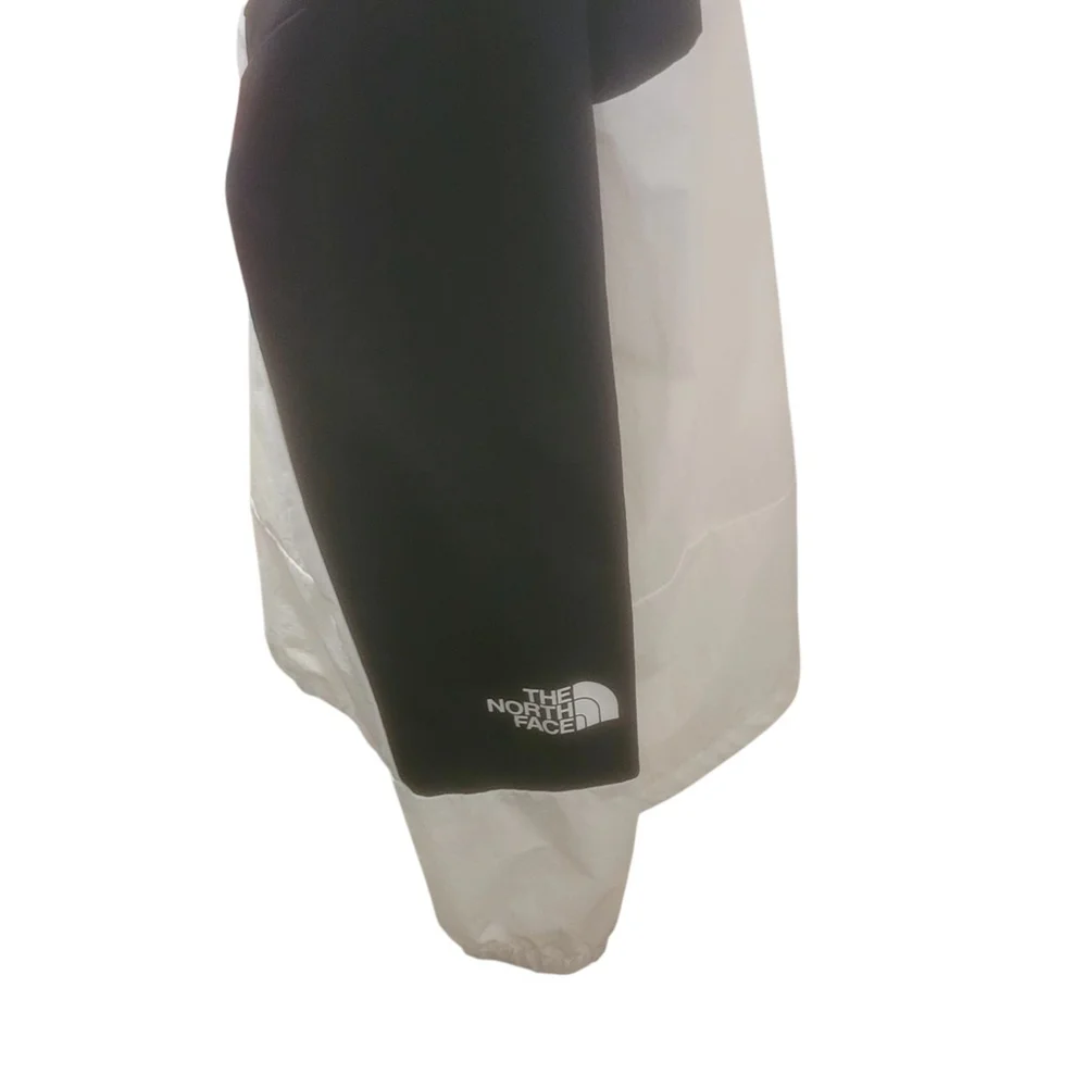 The North Face Men's White/Black Zip Peril Wind Windbreaker Hooded Jacket Sz L‎